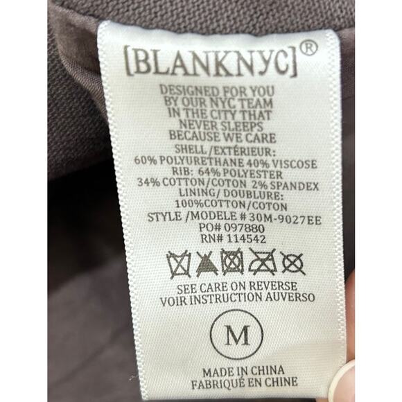 Blank NYC Gray Mixed Media Asymmetrical Zippered Moto Jacket Women's Medium - Picture 9 of 11